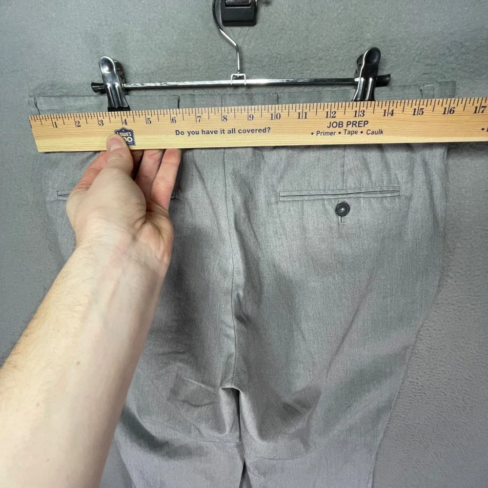 Express Photographer Pants Mens 32x30 Gray Slim Dress Stretch Flat Front‎ Flaw